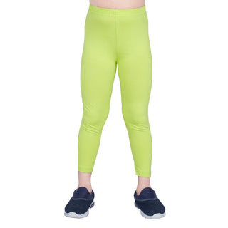 Girls Acid Green Ankle Length Legging