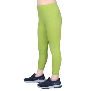 Girls Acid Green Ankle Length Legging