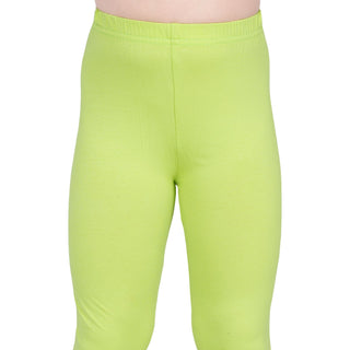 Girls Acid Green Ankle Length Legging