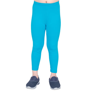 Girls Aqua Ankle Length Legging