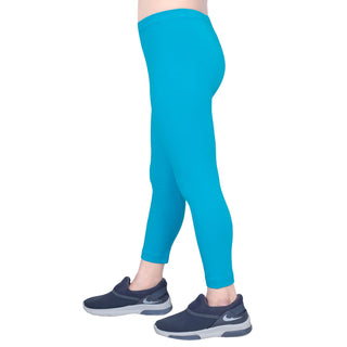 Girls Aqua Ankle Length Legging