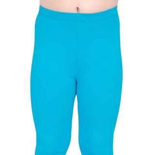 Girls Aqua Ankle Length Legging