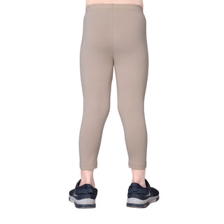 Girls Beige Ankle Length Legging