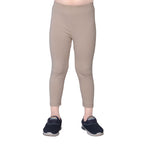 Girls Beige Ankle Length Legging