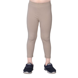 Girls Beige Ankle Length Legging