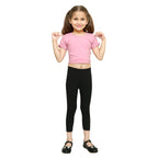 Girls Black Ankle Length Legging