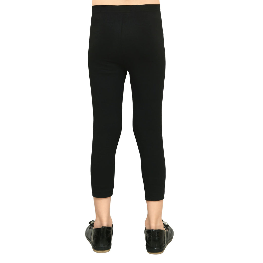 Girls Black Ankle Length Legging