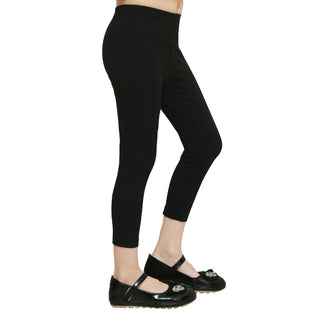 Girls Black Ankle Length Legging