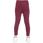 Girls Burgandy Ankle Length Legging
