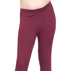 Girls Burgandy Ankle Length Legging