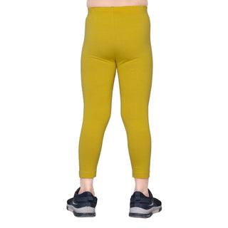 Girls Dull Lemon Ankle Length Legging