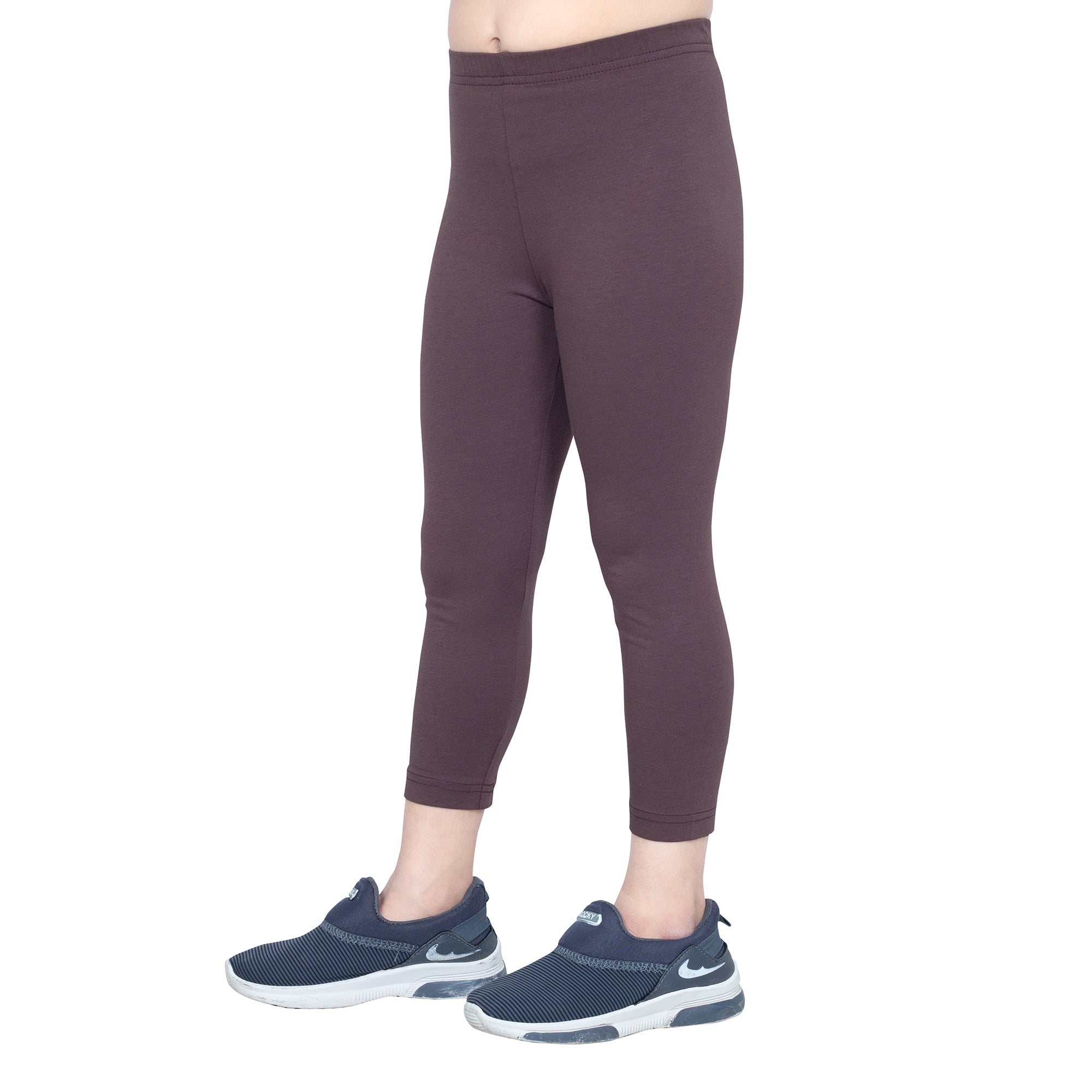 Girls Dark Brown Ankle Length Legging