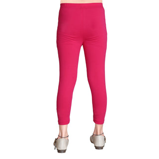 Girls Dark Fuchsia Ankle Length Legging