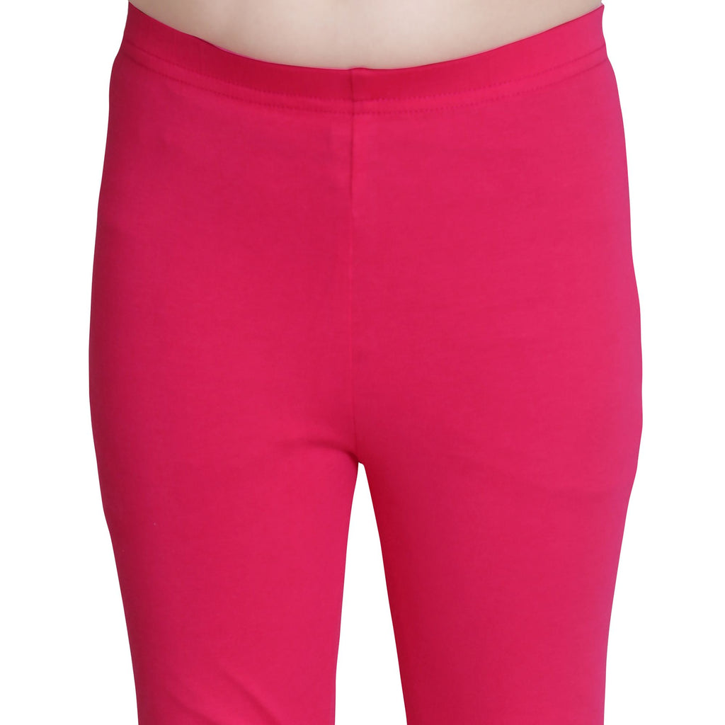 Girls Dark Fuchsia Ankle Length Legging