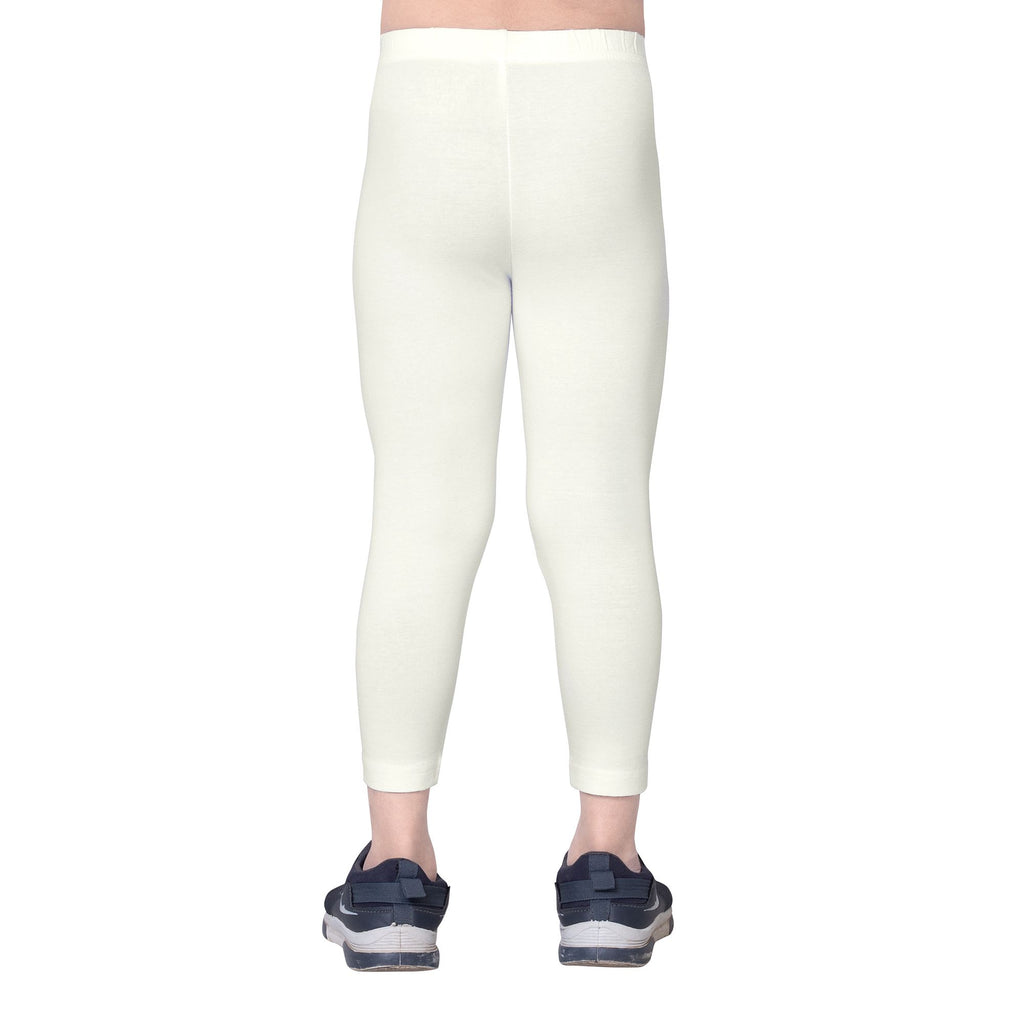 Girls Ecru Ankle Length Legging