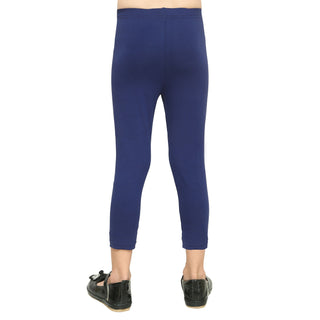 Girls Electric Blue Ankle Length Legging