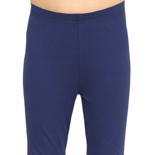 Girls Electric Blue Ankle Length Legging