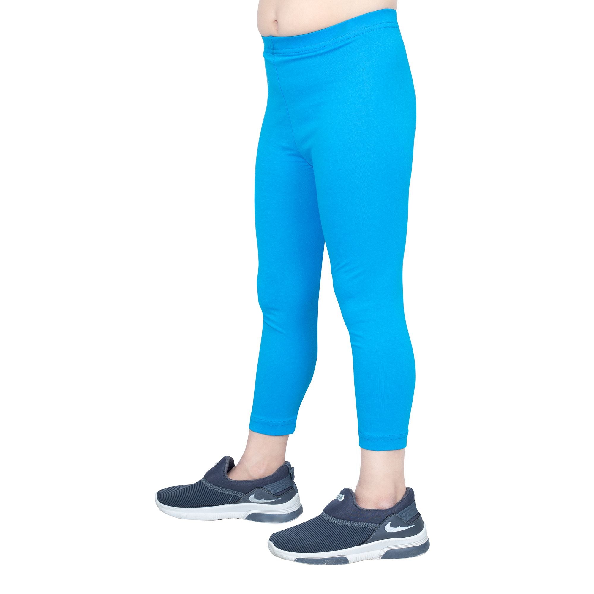 Girls French Blue Ankle Length Legging