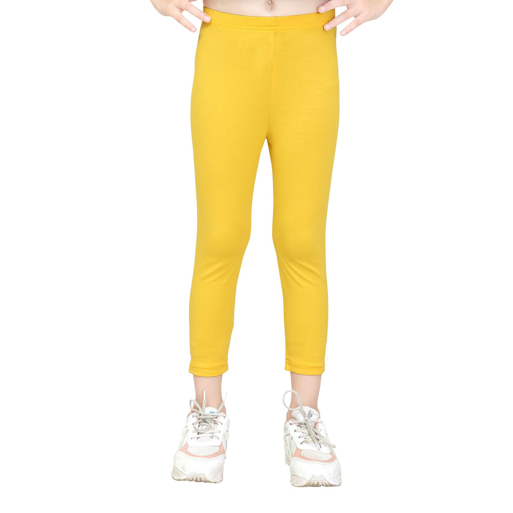 Girls Gold Ankle Length Legging