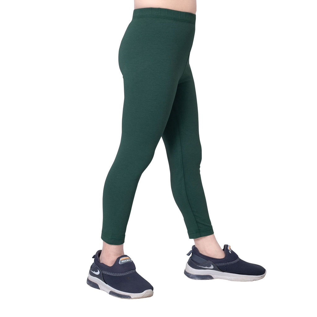 Girls Moss Green Ankle Length Legging