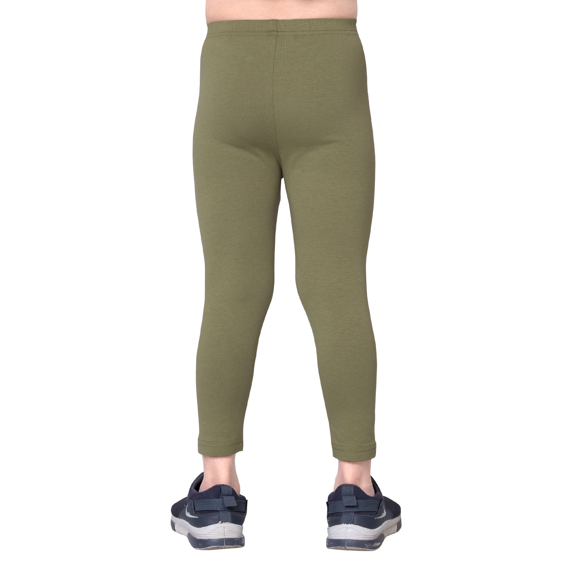 Girls Olive Ankle Length Legging