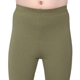 Girls Olive Ankle Length Legging