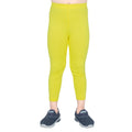 Girls Pop Yellow Ankle Length Legging