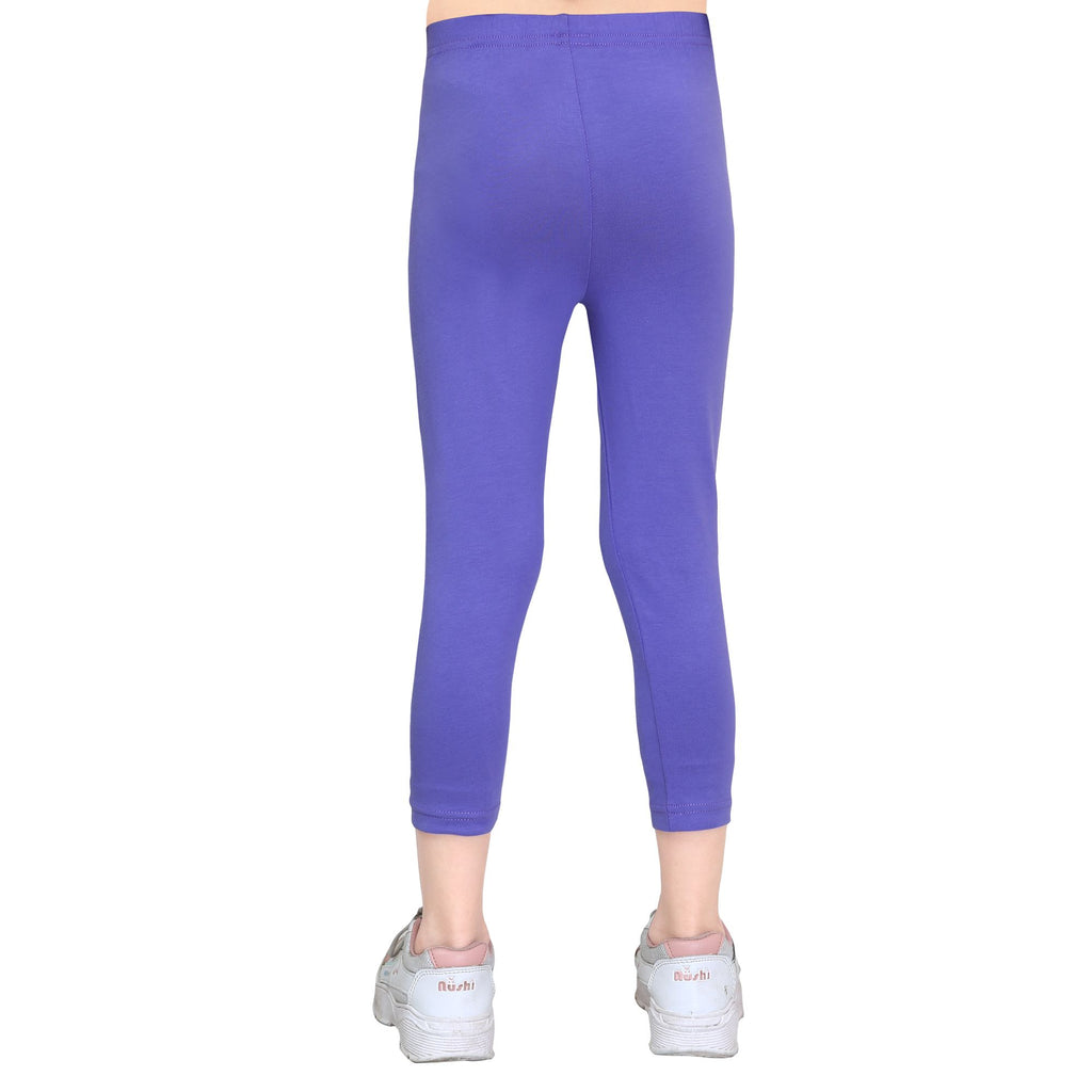 Girls Purple Ankle Length Legging