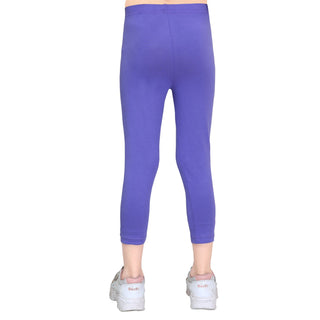 Girls Purple Ankle Length Legging