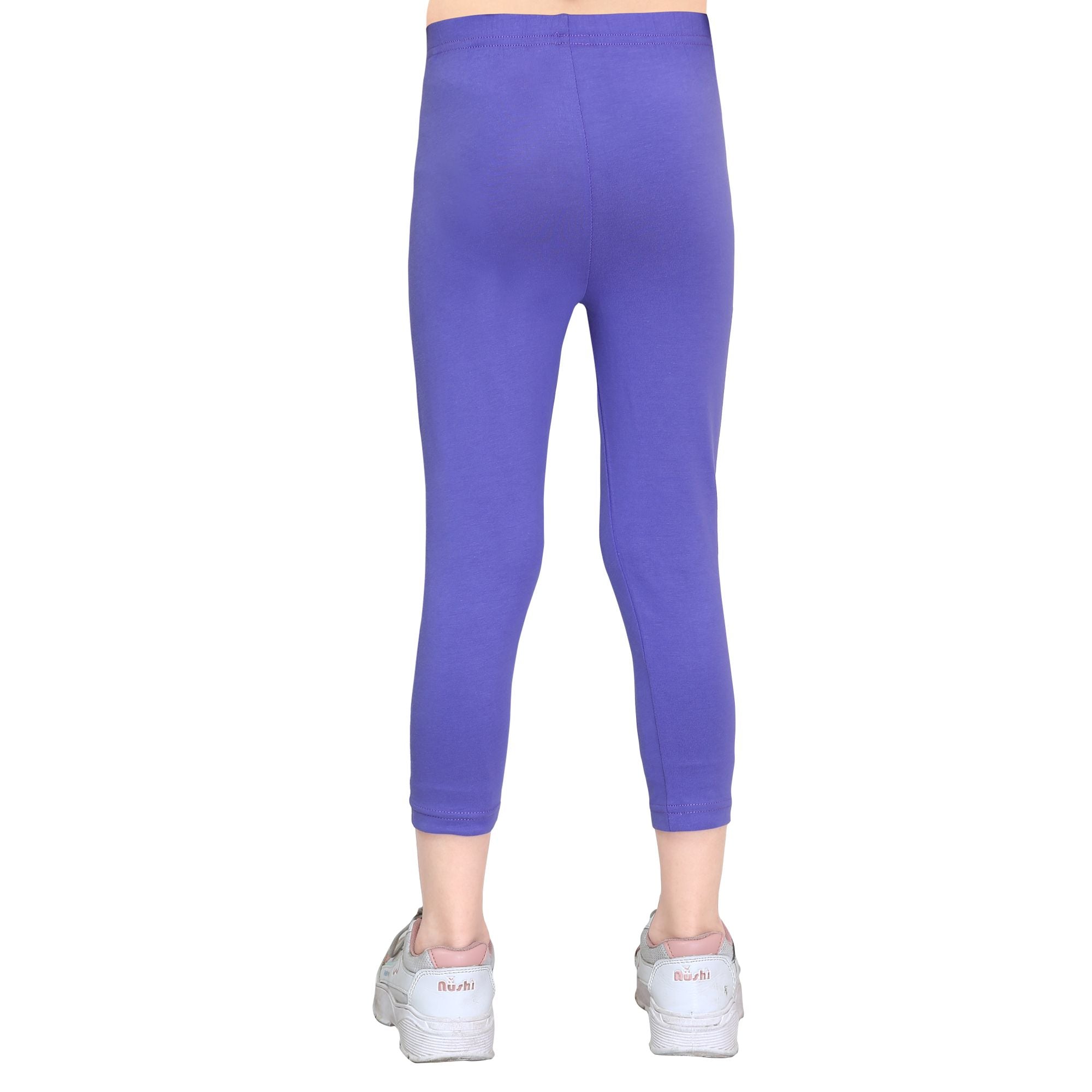 Girls Purple Ankle Length Legging