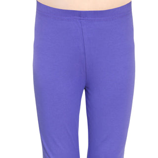 Girls Purple Ankle Length Legging