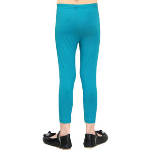 Girls Sea Green Ankle Length Legging