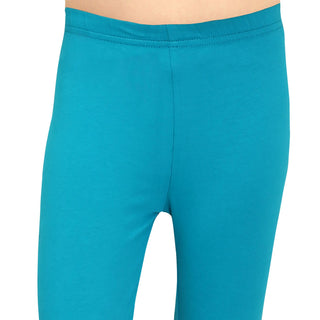 Girls Sea Green Ankle Length Legging