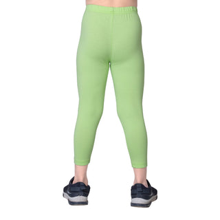 Girls Soft Green Ankle Length Legging