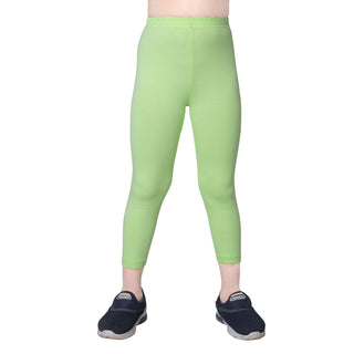 Girls Soft Green Ankle Length Legging