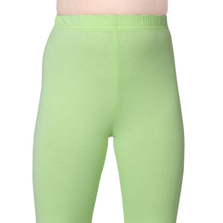 Girls Soft Green Ankle Length Legging