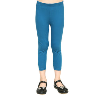 Girls Teal Ankle Length Legging