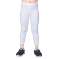 Girls White Ankle Length Legging