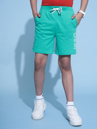 Boys Sport Green Casual Shorts