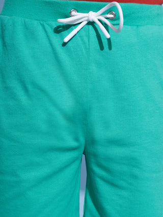 Boys Sport Green Casual Shorts