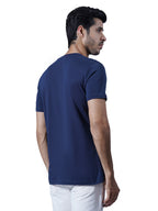 MENS GRAPHIC NAVY ROUND NECK TSHIRT